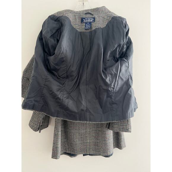 Vintage E.H.Woods Two Piece Skirt Suit Brown Tweed Wool Blend Size 10 JL - Picture 8 of 8